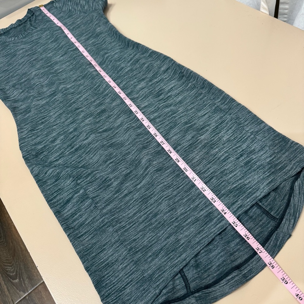 Lululemon Women’s &Go Where To Fitted Short Sleeve Dress Women's Size 6 Green - Picture 15 of 15